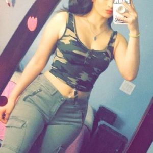 Army crop top
